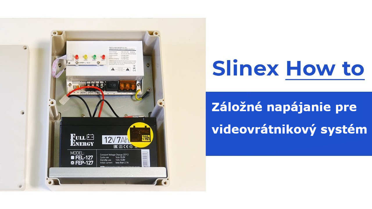 Záložné napájanie pre videovrátnikový systém | Slinex Návod